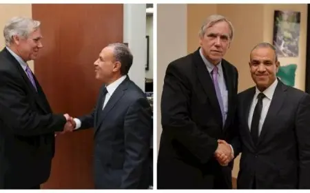 وزير الخارجية والهجرة يلتقي السيناتور “جيف ميركلي” بمجلس الشيوخ الأمريكي