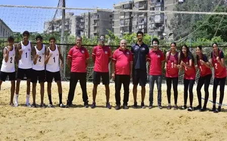 بعثة منتخبي الناشئين والناشئات للكرة الطائرة الشاطئية تطير إلى نيجيريا للمشاركة بكأس القارات