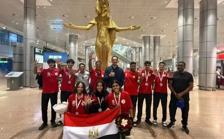 استقبال رسمي لبعثة التجديف بعد التألق في دورة الألعاب الأفريقية للمدارس