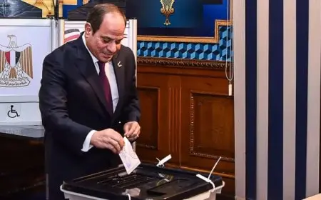الرئيس السيسي يدلي بصوته في انتخابات مجلس الشيوخ 2025