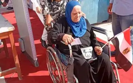 على كراسي متحركة.. كبار السن يتحدون الصعاب للإدلاء بأصواتهم في الإسكندرية- صور