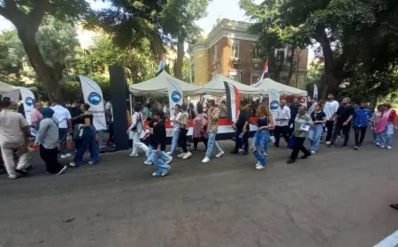 أغاني وطنية وأعلام مصر.. احتفالات أمام لجنة كلية الفنون الجميلة جامعة حلوان بالزمالك