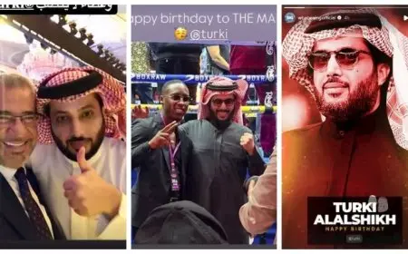 النجوم وأبطال الملاكمة يهنئون تركي آل الشيخ بعيد ميلاده