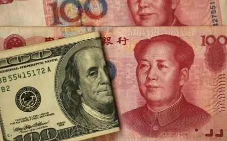 ارتفاع الدولار أمام اليوان الصيني بعد يومين من التراجع