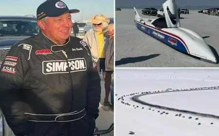 حاول تحطيم رقم قياسي في السرعة.. مصرع سائق سباقات أمريكي إثر تحطم سيارته