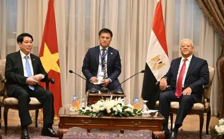 رئيس مجلس النواب يستقبل رئيس فيتنام ويؤكد أهمية تعزيز العلاقات الاقتصادية والبرلمانية بين البلدين