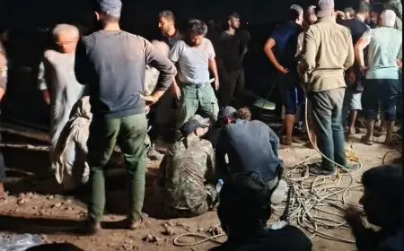 جهود تركية لإنقاذ طفل سقط داخل بئر عمقها 60 مترا بريف الرقة الشمالي في سوريا