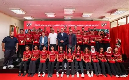 الخطيب يكرم «رجال وسيدات التنس» بعد الفوز بالدوري