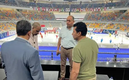 وزير الرياضة يتفقد صالة استاد القاهرة المستضيفة لبطولة العالم لكرة اليد للناشئين