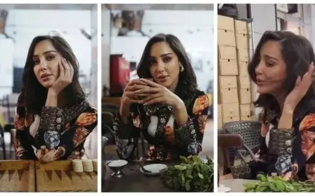 “شاي بالنعناع وطاولة”.. أحدث جلسة تصوير لـ بسمة بوسيل داخل مقهى شعبي