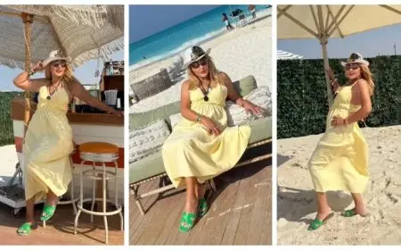 بإطلالة شبابية | نادية الجندي تخطف الأنظار في الساحل.. والجمهور: “بنت العشرين”