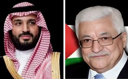 محمود عباس يبحث مع ولي العهد السعودي آخر التطورات في فلسطين