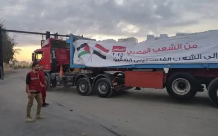 الهلال الأحمر يرسل 2300 طن مساعدات إغاثية عاجلة إلى غزة ضمن قافلة زاد العزة في يومها الـ12