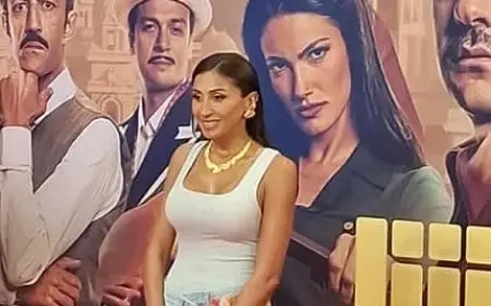 دينا الشربيني تظهر في العرض الخاص لفيلم درويش المستوحى من أجواء الأربعينات