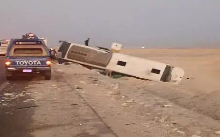 إصابة 30 شخصًا في حادث تصادم على طريق “أسيوط – البحر الأحمر” -صور