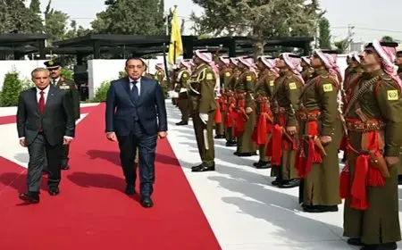 صور.. مراسم استقبال رسمية لرئيس الوزراء لدى وصوله مقر مجلس الوزراء الأردني