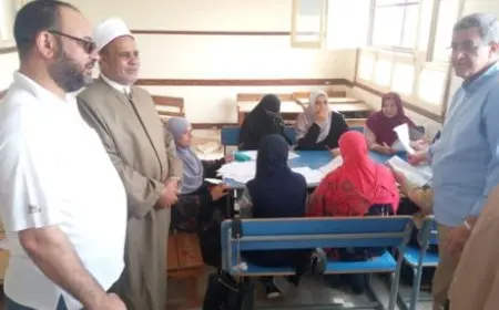 بدء تصحيح امتحانات الدور الثاني للابتدائية والإعدادية الأزهرية بمطروح