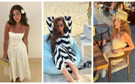 “شمس وبحر وبطيخ”.. هنا الزاهد تخطف الأنظار بـ”التايجر” أمام البحر