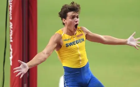 دوبلانتيس يحقق رقما قياسيا جديدا في القفز بالزانة