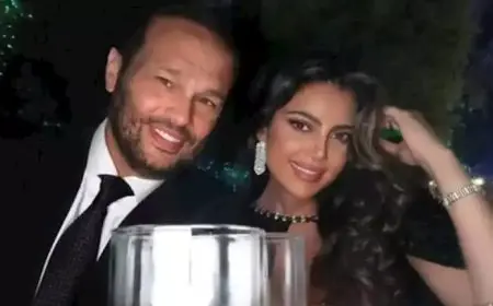 20 صورة رومانسية جمعت ريهام حجاج بزوجها محمد حلاوة