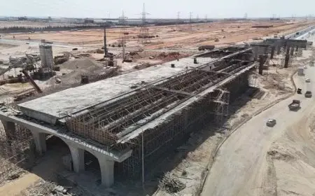 22 صورة جوية لمشروع خط سكة حديد “الروبيكي – العاشر – بلبيس”