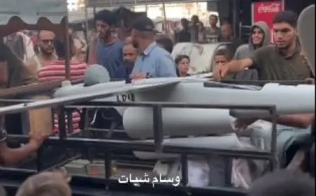 تحطم طائرة استطلاع إسرائيلية فوق مدينة غزة