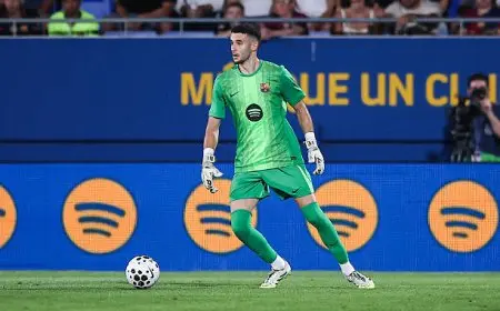 برشلونة يسجل خوان جارسيا في رابطة الدوري الإسباني