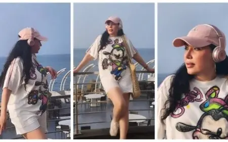 بـ شورت أبيض.. عبير صبري تستمتع بالبحر في بيروت