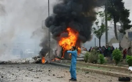 انفجار سيارة مفخخة في حي المزة بدمشق