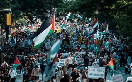 «أوقفوا تجويع غزة».. مظاهرة حاشدة في نيويورك تطالب بإنهاء حرب إسرائيل على القطاع