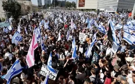 مظاهرات في أكثر من 350 موقعًا بإسرائيل (فيديو)