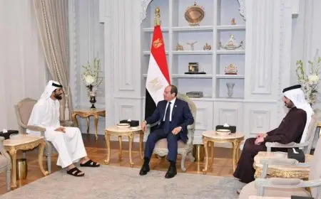 الرئيس السيسي يبحث مع مستشار الأمن الوطني البحريني تعزيز التعاون الثنائي وتطورات الأوضاع الإقليمية