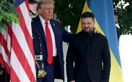 زيلينسكي يحمل رسالة من زوجته إلى قرينة ترامب