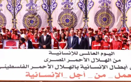 الهلال الأحمر يستقبل رئيس وزراء فلسطين في زيارته الأولى لمعبر رفح والمراكز اللوجستية لدعم غزة بالعريش