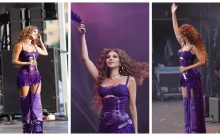 “رقص وفستان جريء”.. 20 صورة لـ ميريام فارس من حفلها بالسويد