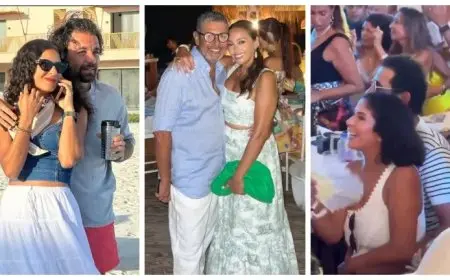 20 صورة لنجوم الفن مع زوجاتهم في الساحل الشمالي