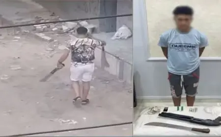 كشف ملابسات فيديو لشخص يمارس أعمال بلطجة باستخدام سلاح أبيض بكفر الشيخ