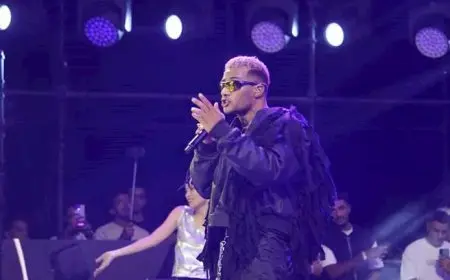 ظهر بإطلالات مختلفة.. 11 صورة من حفل محمد رمضان في مهرجان مراسي بالساحل الشمالي