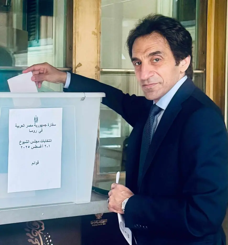 السفير بسام راضي يفتتح لجنة انتخابات مجلس الشيوخ بالسفارة المصرية في روما