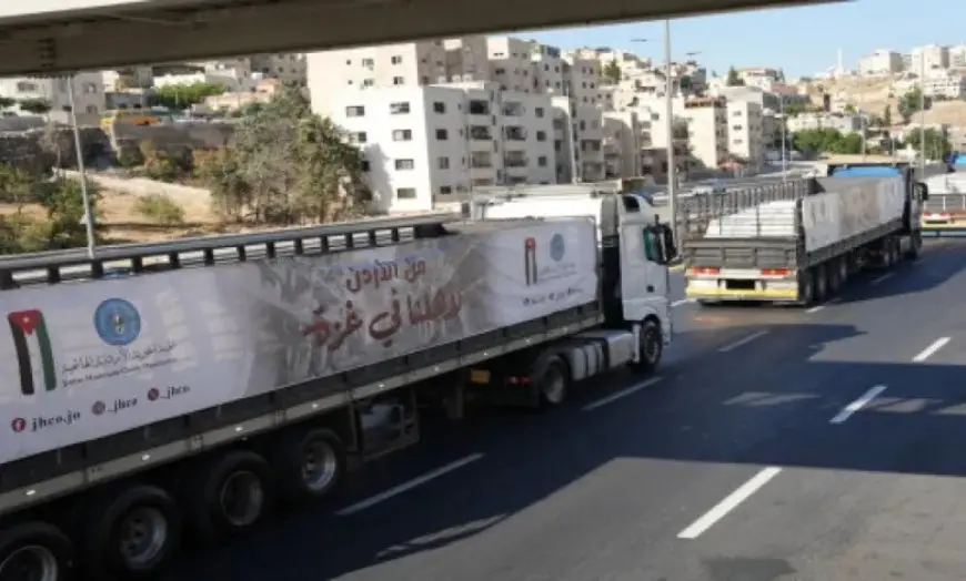 إسرائيل تفرض رسوما بنحو 400 دولار على كل شاحنة مساعدات تعبر من الأردن إلى غزة