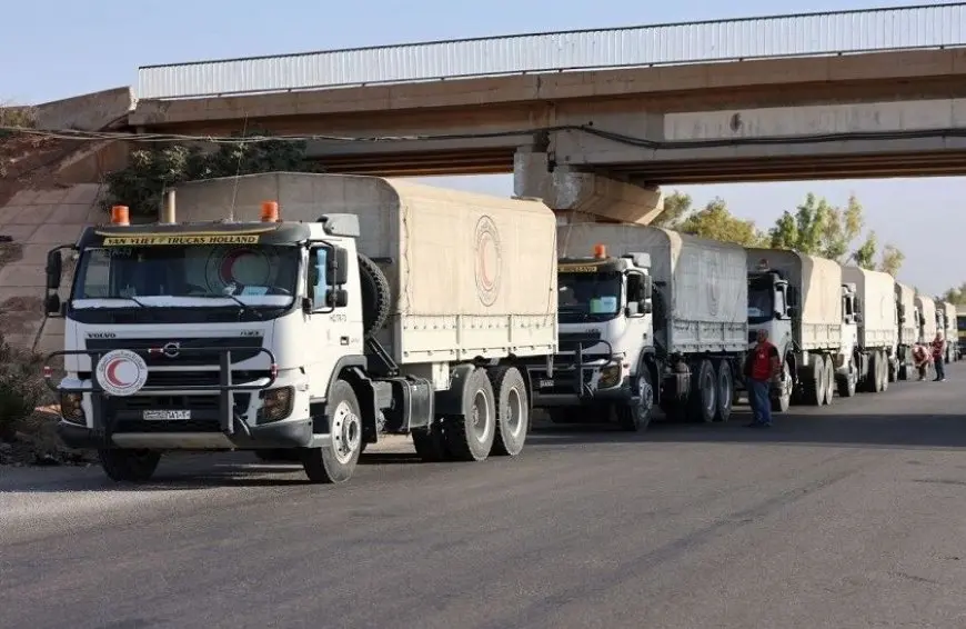 إطلاق نار على قافلة للهلال الأحمر جنوبي سوريا