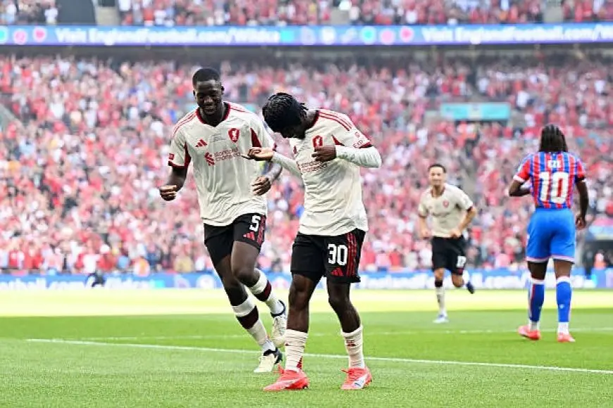 ليفربول يتقدم على كريستال بالاس بثنائية في الشوط الأول بنهائي الدرع الخيرية