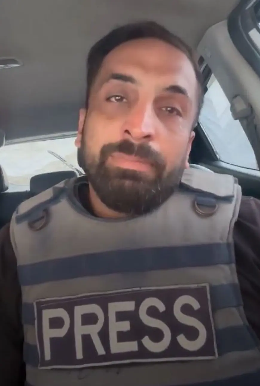 فيديو.. صحفي فلسطيني يبكي زميله أنس الشريف: مستمرون في التغطية رغم أنف الحاقدين