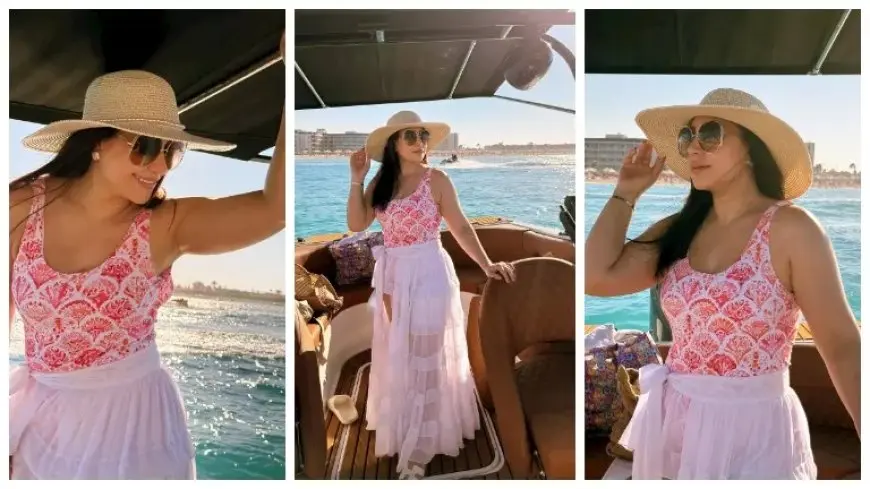 بوسي بإطلالة صيفية جريئة على يخت وسط البحر (8 صور)