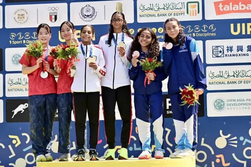 نور اسلام وغزل محمود تحرزان ذهبية تتابع السيدات ببطولة العالم للخماسي الحديث