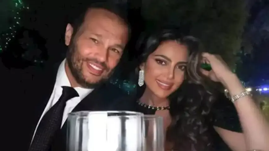 20 صورة رومانسية جمعت ريهام حجاج بزوجها محمد حلاوة