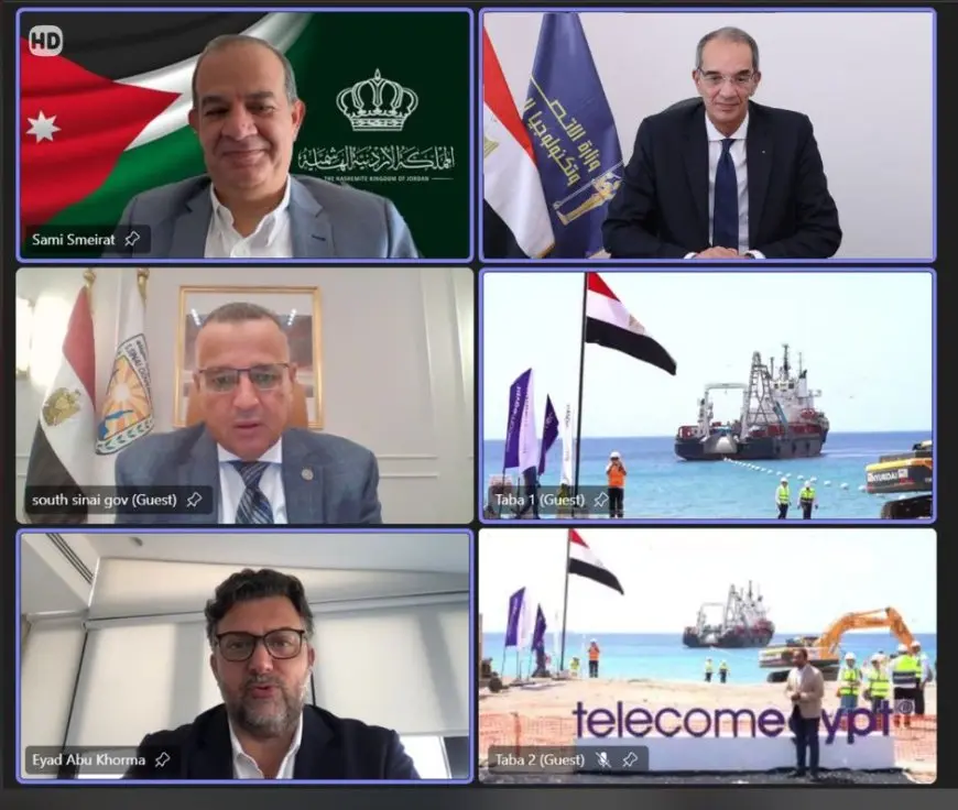 إنزال الكابل البحري «كورال بريدج» بين مصر والأردن في «طابا» لتعزيز الربط الرقمي الإقليمي
