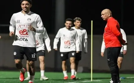 منتخب مصر يتدرب على ملعب السلام استعدادا لمواجهة إثيوبيا