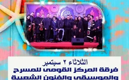 غدا.. الفرقة الموسيقية للمركز القومي للمسرح تحيي الليلة السادسة لصيف قطاع المسرح في ساحة الهناجر