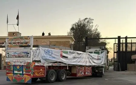 إدخال 108 شاحنات مساعدات من معبر رفح البري دعما لقطاع غزة